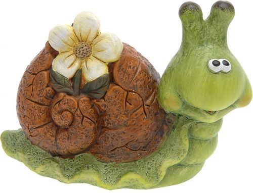 ProGarden Zahradní dekorace šnek s květinou, velký KO-795003060snek