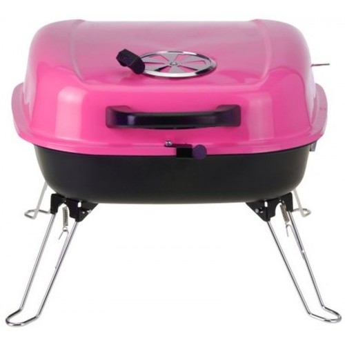 ProGarden Gril přenosný čtvercový 41 x 33 cm růžový KO-Y64950180ruzo