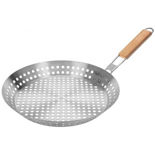 ProGarden Pánev na gril děrovaná 30 cm nerez KO-YL7900560