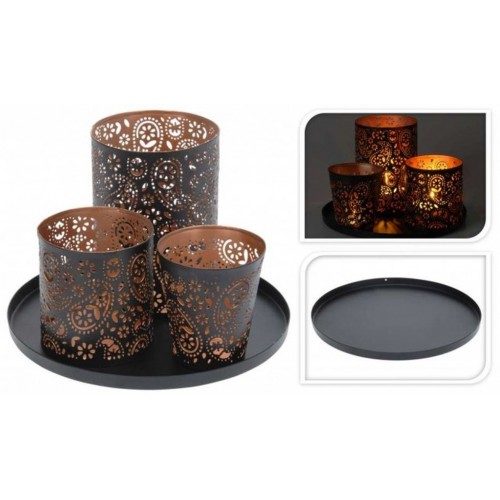 ProGarden Dekorativní svícen na 3 čajové svíčky KO-A04420240
