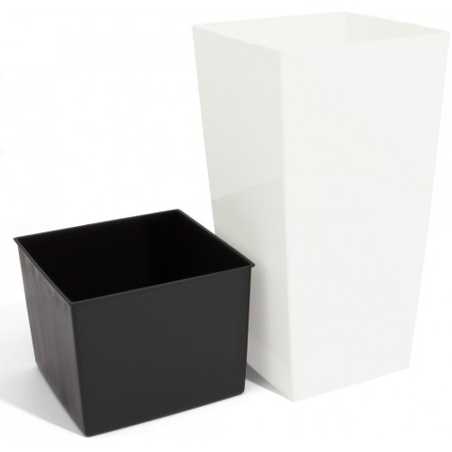 PROSPERPLAST URBI SQUARE P květináč 4l, bílá DURS140P
