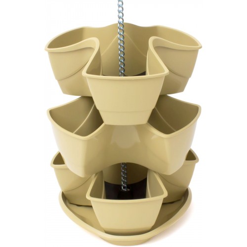 PROSPERPLAST COUBI kaskádový květináč 29,5x29,5x88cm, 9l, béžová DKN300W PROSPERPLAST COUBI kaskádový květináč 29,5x29,5x88cm, 9l, béžová DKN300W