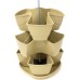 PROSPERPLAST COUBI kaskádový květináč 29,5x29,5x88cm, 9l, béžová DKN300W