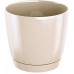 Prosperplast COUBI ROUND P Květináč s miskou 24 cm, 7,5l, krémová DUOP240