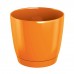 Květináč s miskou COUBI 13,5 cm, 1,2l, oranžová-lesk DUOP135