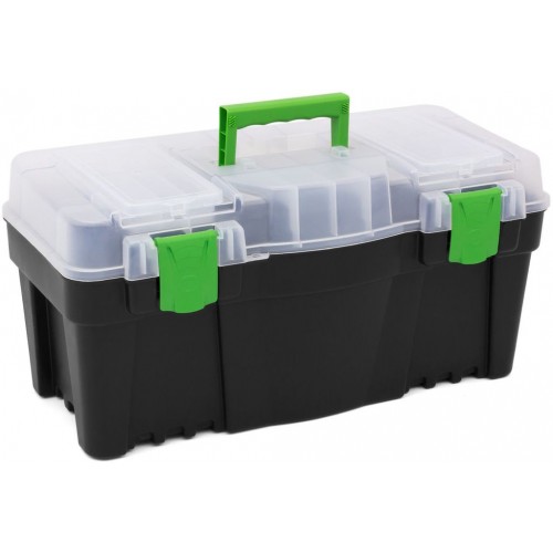 Prosperplast GREENBOX Plastový kufr na nářadí transparentní, 597 x 285 x 320 mm N25G