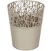 PROSPERPLAST CITY Květináč s krajkou 13,5 cm, platina DCIT140