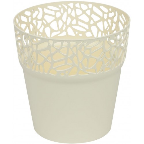 Prosperplast NATURO Květináč s krajkou 17,5 cm, krémová DNAT175 Prosperplast NATURO Květináč s krajkou 17,5 cm, krémová DNAT175