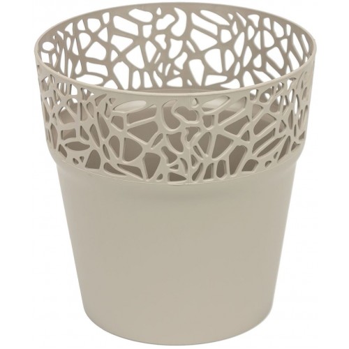 Prosperplast NATURO Květináč s krajkou 14,5 cm, mocca DNAT145 Prosperplast NATURO Květináč s krajkou 14,5 cm, mocca DNAT145