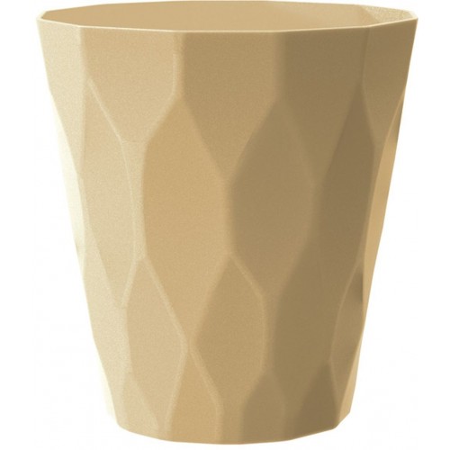 PROSPERPLAST ROCKA Květináč 14 cm, káva s mlékem DROC140