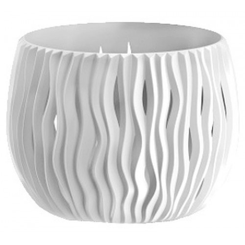 PROSPERPLAST SANDY BOWL Basic květináč 18 cm, bílá DSK180N