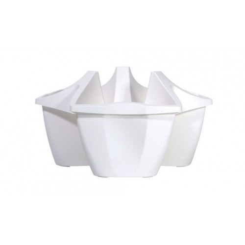 Květináč CROWN 48cm, 16l, bílá DCRO480