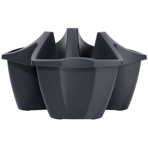 Prosperplast CROWN Květináč 48cm, 16l, antracit DCRO480