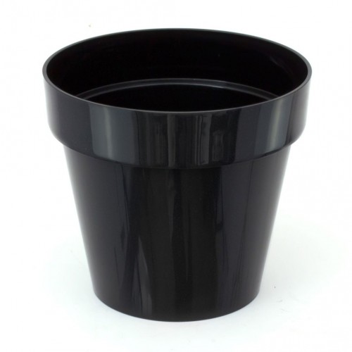 Květináč CUBE SHINE 11 cm, 0,6l, černá DCUB110S