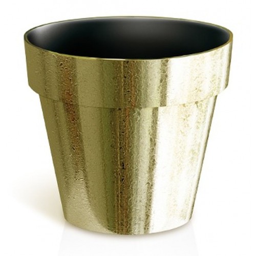 Květináč CUBE CHROME GOLD 11 cm, 0,6l, zlatá struktura DGC110GF Květináč CUBE CHROME GOLD 11 cm, 0,6l, zlatá struktura DGC110GF
