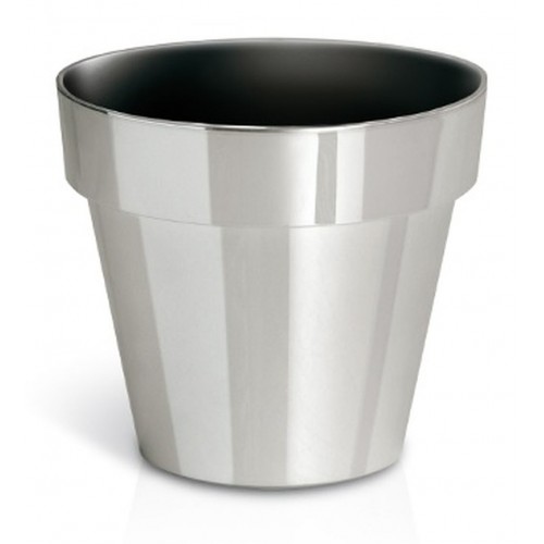 Květináč CUBE CHROME SILVER 11 cm, 0,6l, stříbrná DGC110S