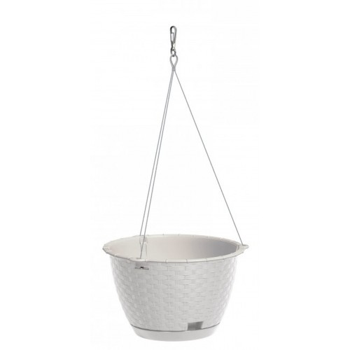 RATOLLA ROUND W Květináč závěsný 21,7 cm, bílá DRLW215S
