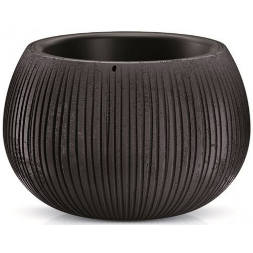 Prosperplast BETON BOWL Květináč s vkladem 23,8 cm, černá DKB240