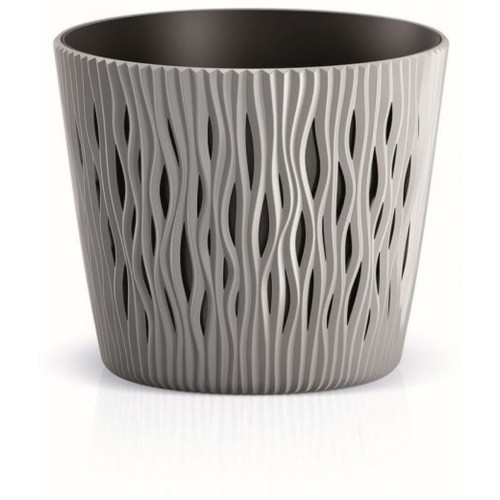 Prosperplast SANDY ROUND Květináč 22,5 cm, šedý kámen DSR220