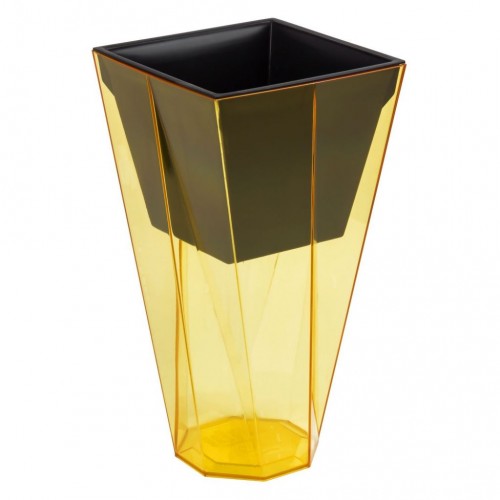 Květináč URBI TWIST P 1,2/2,8l, transparentní oranžová DURD140P