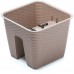 PROSPERPLAST RATOLLA Truhlík na zábradlí 27,2x27,2x22,5cm, mocca DRLB280