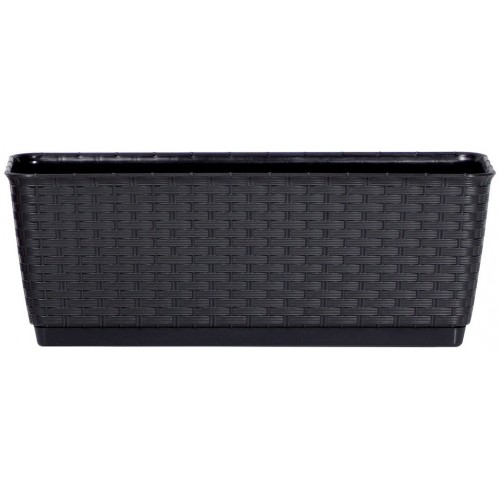 Prosperplast RATOLLA P Truhlík s miskou 38,6x15,4x14,2cm antracit DRL400P