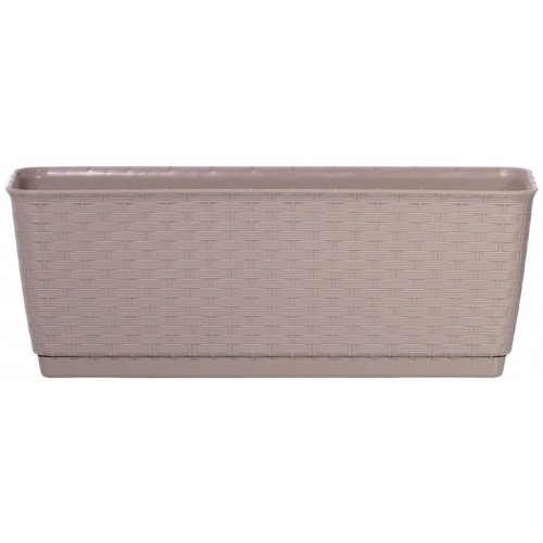 Prosperplast RATOLLA P Truhlík s miskou 49,2x17,2x17,4cm mocca DRL500P