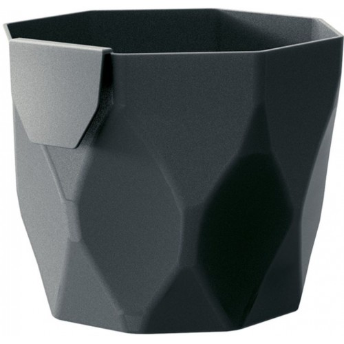 PROSPERPLAST ROCKA Květináč 12,6 cm, grafit DROC125
