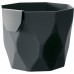 PROSPERPLAST ROCKA Květináč 12,6 cm, grafit DROC125