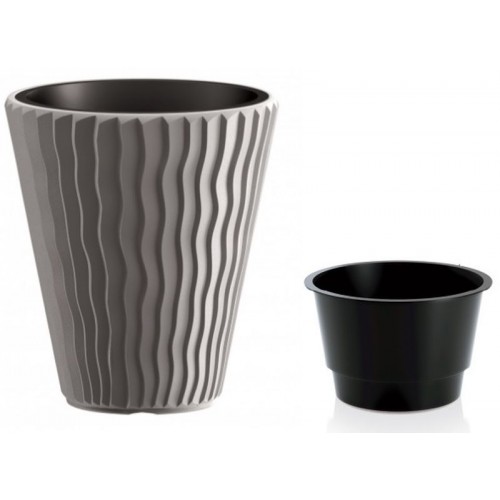 Prosperplast SANDY květináč 39cm, 37l, šedý kámen DBSP400