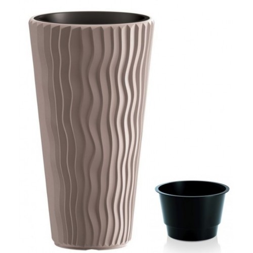 Prosperplast SANDY SLIM květináč 34,9cm, 37l, mocca DPSP350