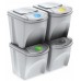 Prosperplast SORTIBOX Sada 4 odpadkových košů 4x25l, bílá IKWB25S4