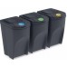 Prosperplast SORTIBOX Sada 3 odpadkových košů 3x35l, antracit IKWB35S3