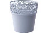 Prosperplast TREE květináč s krajkou 17,5 cm, ledově šedý DTRE175