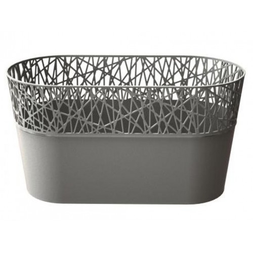 PROSPERPLAST CITY Truhlík s krajkou 28,5 cm, šedý kámen DCIT285 PROSPERPLAST CITY Truhlík s krajkou 28,5 cm, šedý kámen DCIT285