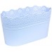 Prosperplast LACE truhlík s krajkou 28,5 x 13,5 cm, světle modrá DLAC285