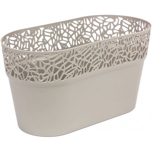 Prosperplast NATURO Truhlík s krajkou 27,5 cm, mocca DNAT275