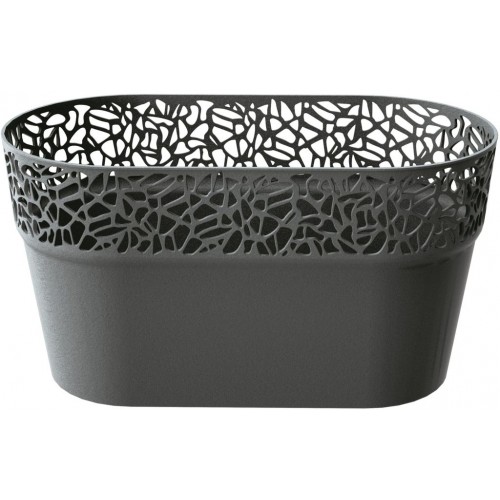 Prosperplast NATURO Truhlík s krajkou 27,5 cm, grafit DNAT275