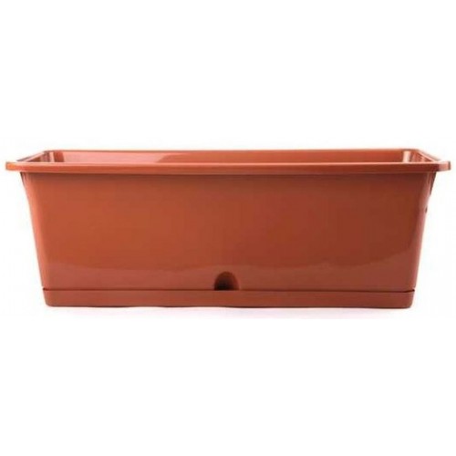Prosperplast CAMELIA truhlík s miskou 40,2x17x14,3cm terakota DCM400