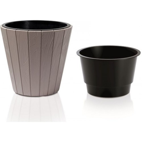Prosperplast WOODE květináč 48,8x45,7cm mocca DBWO490