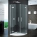 RONAL PU4P Pur čtvrtkruh s dvoukřídlými dveřmi, rad55, 100cm, chrom/Cristal perly PU4P551001044