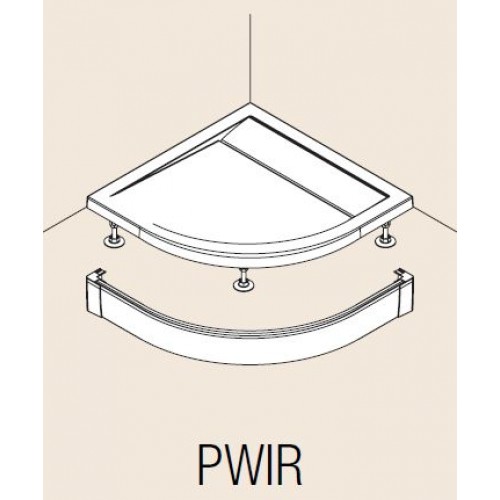RONAL PWIR ILA hliníkový přední panel 80 cm, pro čtvrtkruhovou vaničku, bílá PWIR5508004