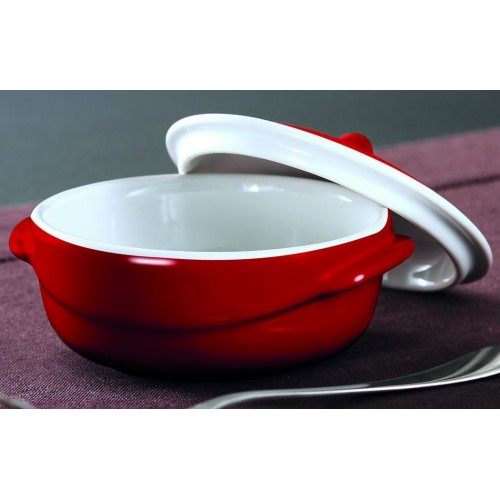 PYREX Pekáč kulatý s víkem RED MINI 10 x 10 cm