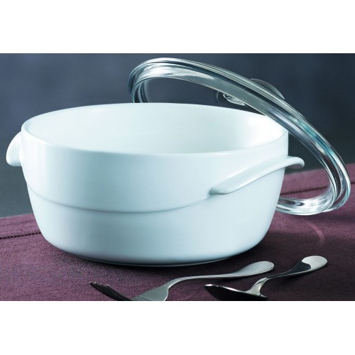 PYREX Pekáč kulatý se skleněným víkem WHITE 2,5 l PYREX Pekáč kulatý se skleněným víkem WHITE 2,5 l