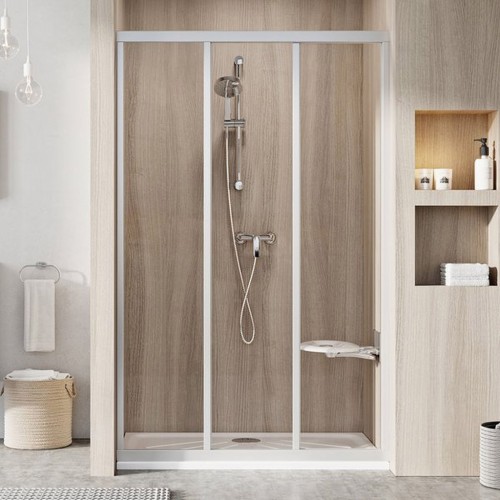 RAVAK SUPERNOVA ASDP3-90 sprchové dveře posuvné, white+pearl 00V7010211