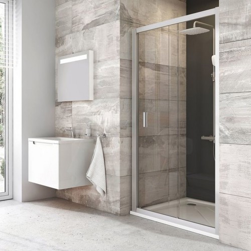 RAVAK BLIX BLDP2-110 sprchové dveře posuvné dvoudílné, satin+Transparent 0PVD0U00Z1
