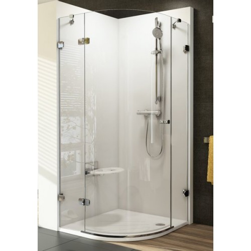 RAVAK Brilliant BSKK3-100 L čtvrtkruhový sprchový kout, chrom+transparent 3ULAAA00Y1