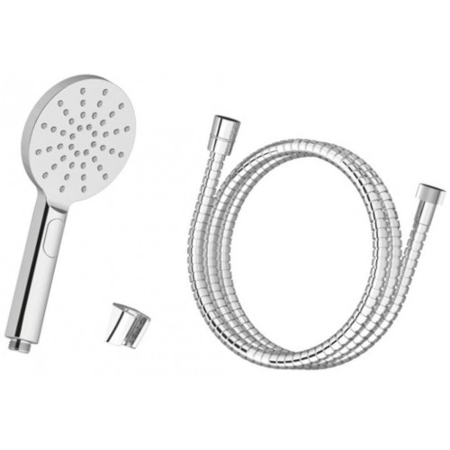 RAVAK 904.00 Vanový set Ruční sprcha Flat Mlha, hadice z odolného plastu 150 cm, držák malý X07S007