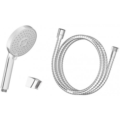 RAVAK 903.00 Vanový set Ruční sprcha Flat M, hadice z odolného plastu 150 cm, držák malý X07S006