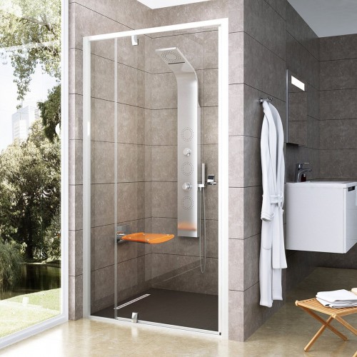 RAVAK PIVOT PDOP2-120 sprchové dveře otočné, white/chrom Transparent 03GG0100Z1 RAVAK PIVOT PDOP2-120 sprchové dveře otočné, white/chrom Transparent 03GG0100Z1